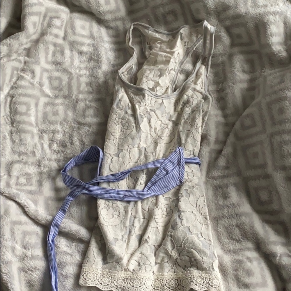 Abercrombie Lace Tank with Bow